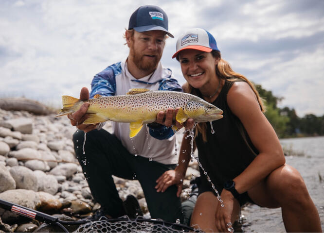 Anna Brown Anna catches a Brown Trout